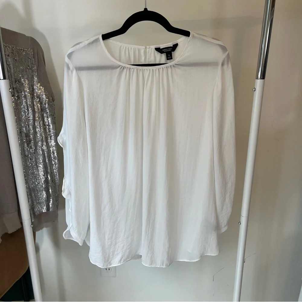 (4) Plus Size Professional Sequin Embellished Gray Blouse Beige  Sweater Office - Picture 16 of 16